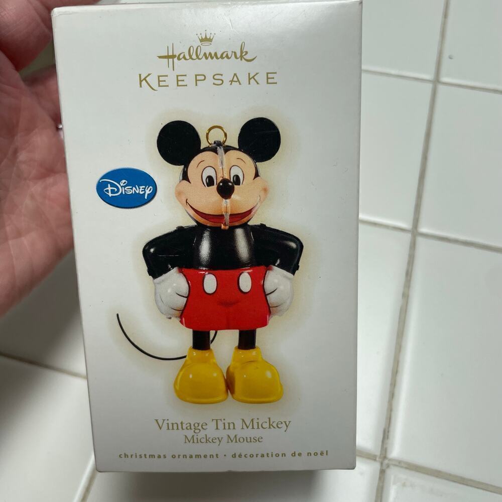 Hallmark Keepsake Vintage Tin Mickey Mouse Disney Ornament Christmas Holidays
